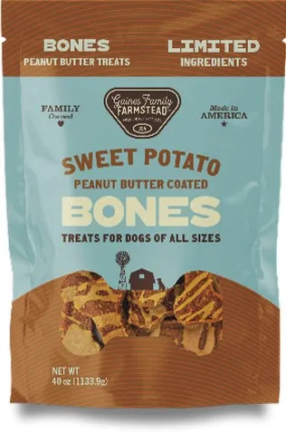 40oz Gaines Family Sweet Potato Peanut Butter Topped Bones - Dog/Cat Supplements